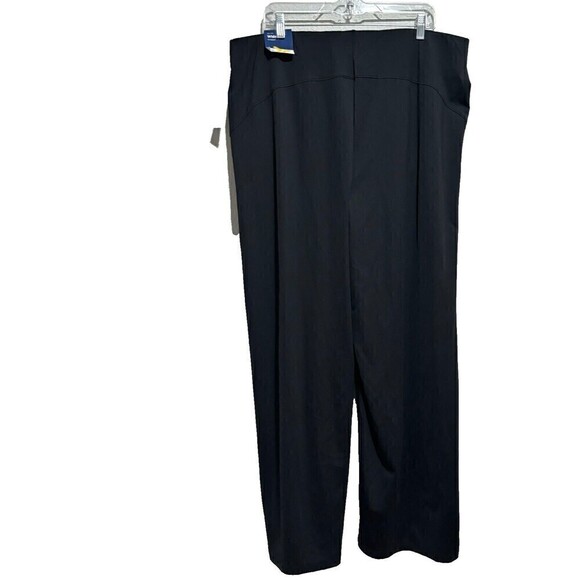 Old Navy Go Dry Ankle Pants Power Soft Pull On High Rise Wide Leg Black XXL - Picture 2 of 8